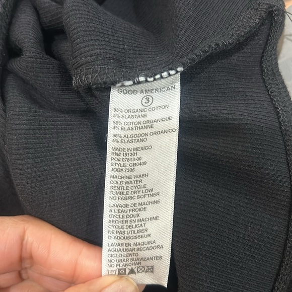 NWOT GOOD AMERICAN RACERBACK TANK RIBBED BODYSUIT In Black Size 3 - Picture 7 of 14